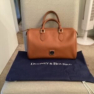 Dooney & Bourke Tan Satchel Bag with Gold Hardware